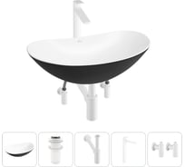 Акционный набор Wellsee 5 в Carefree Dove накладная раковина 60x36 см 20212332R