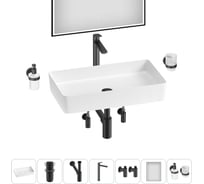 Акционный набор Wellsee 7 в FreeDom 2.0 накладная раковина 60x34 см 20217936R