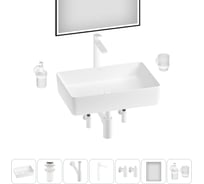 Акционный набор Wellsee 7 в FreeDom 2.0 накладная раковина 50x34 см 20217890R