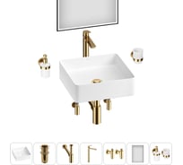 Акционный набор Wellsee 7 в FreeDom 2.0 накладная раковина 36x36 см 20217865R