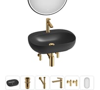 Набор Wellsee 6 в 1 Pro Line накладная/подвесная раковина 53x41 см 20218399R