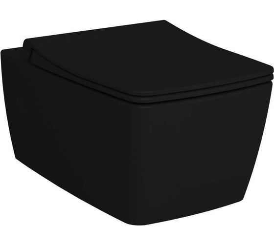 Подвесной безободковый унитаз VITRA Metropole Rim-Ex, цвет Матовый Черный 7672B083-0101 1