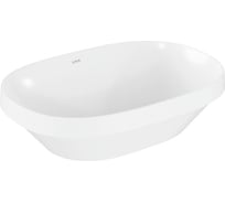 Овальная накладная раковина Vitra Frame, 56 см, без отверстия под смеситель, без перелива, белая 5652B403-0016
