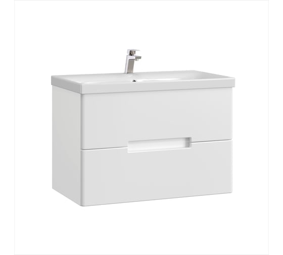 Тумба с раковиной RUVANN KANI 80 + Moduo 80 в ванную подвесная Т.KANI.П-80П-KIT-MOD