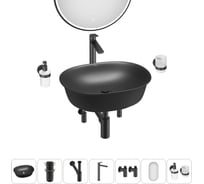 Набор Wellsee 7 в 1 Brillant iCon накладная раковина 50x40 см 20218735R