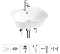 Набор Wellsee 6 в 1 Excellence Pro накладная/подвесная раковина 55x46 см 20217169R