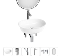 Набор Wellsee 6 в 1 Brillant iCon накладная раковина 50x40 см 20218723R