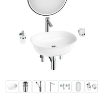 Набор Wellsee 7 в 1 Brillant iCon накладная раковина 50x40 см 20218727R