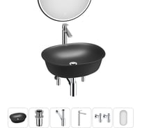 Набор Wellsee 6 в 1 Brillant iCon накладная раковина 50x40 см 20218731R