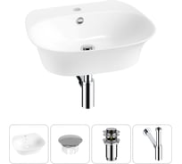 Набор Wellsee 4 в 1 Excellence Pro накладная/подвесная раковина 55x46 см 20217051R