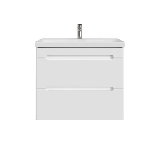 Тумба с раковиной RUVANN BRAVA 80 + Moduo 80 в ванную подвесная Т.BRAVA.П-80П-KIT-MOD 1