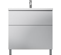 База с раковиной AM.PM Gem напольная, 80 см, 2 ящика push-to-open, цвет белый гля M90-FSX0802WG-WCC0802WG