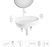 Набор Wellsee 7 в 1 Belle Spa 3.0 накладная раковина 55x40 см 20218524R