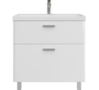 Тумба с раковиной RUVANN WELLEN 80 + Moduo 80 в ванную напольная Т.WELLEN.Э-80Н-KIT-MOD