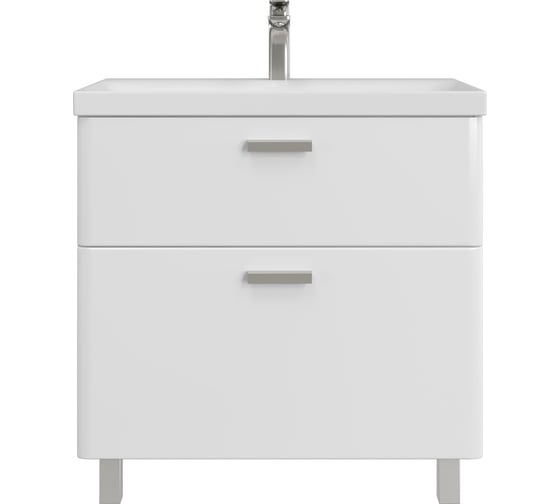 Комплект в ванную RUVANN: тумба напольная WELLEN 80 + раковина Moduo 80 Т.WELLEN.Э-80Н-KIT-MOD 1
