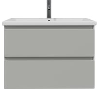 Тумба с раковиной RUVANN STELLO 80 + Como 80 в ванную подвесная, грей Т.STELLO-GR.П-80П-KIT-COM