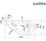 Ванна 1Marka PICCOLO 150x75 R Комплект Стандарт 2+ 01пик1770пкс2+ 11