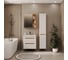 Тумба подвесная с раковиной RUVANN AQVI 50 + Moduo 50, цвет Дуб вотан/белый Т.AQVI-WV.П-50ПР-KIT-MOD 3
