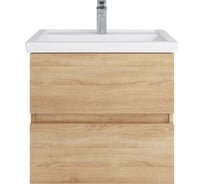 Тумба с раковиной RUVANN GUSTO 60 + Фостер 60 в ванную подвесная Т.GUSTO.П-60П-KIT-FOS