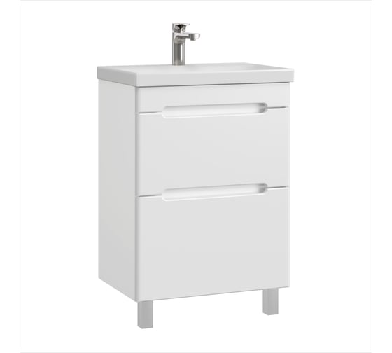 Тумба с раковиной RUVANN BRAVA 50 + Moduo 50 в ванную напольная Т.BRAVA.П-50Н-KIT-MOD