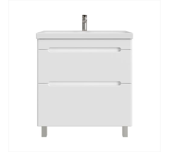 Тумба с раковиной RUVANN BRAVA 80 + Moduo 80 в ванную напольная Т.BRAVA.П-80Н-KIT-MOD