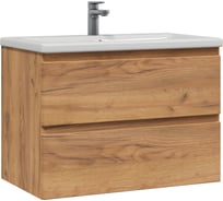 Тумба с раковиной RUVANN STELLO 70 + Como 70 в ванную подвесная, голд крафт Т.STELLO-GK.П-70П-KIT-COM