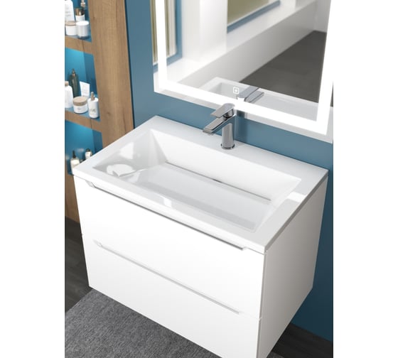 Раковина для ванной uperwood Olivia 70 см, белая глянцевая ROlivia70wg