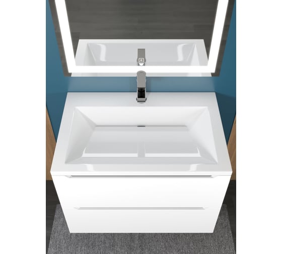 Раковина для ванной uperwood Olivia 70 см, белая глянцевая ROlivia70wg