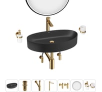 Набор Wellsee 7 в 1 Belle Spa 2.0 накладная раковина 65x40 см 20218474R