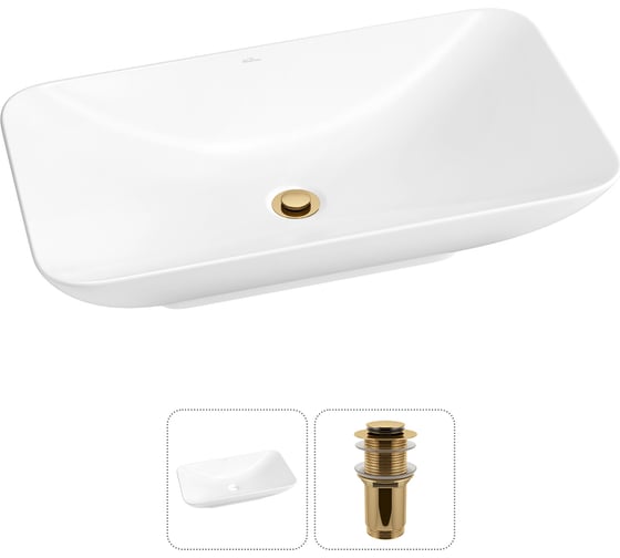 Набор Wellsee 2 в 1 Demure накладная раковина 60x36 см 20214585R 1