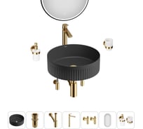 Набор Wellsee 7 в 1 Festive Fox 2.0 накладная раковина 36x36 см 20218024R