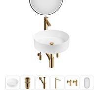 Набор Wellsee 6 в 1 Coax накладная раковина 40x40 см 20218241R