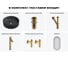 Набор Wellsee 6 в 1 Coax накладная раковина 40x40 см 20218257R 12