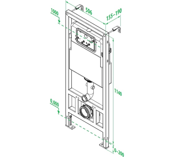 Рамная инсталляция для подвесного унитаза IDDIS Neofix NEO0000I32