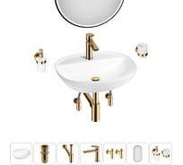 Набор Wellsee 7 в 1 Cute Twin R накладная раковина 50x42 см 20218961R