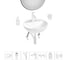 Набор Wellsee 7 в 1 Cute Twin R накладная раковина 42x42 см 20218954R 1