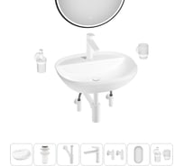 Набор Wellsee 7 в 1 Cute Twin R накладная раковина 50x42 см 20218962R