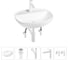 Набор Wellsee 5 в 1 Cute Twin R накладная раковина 50x42 см 20213353R 1