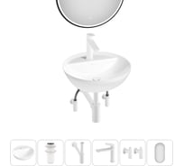 Набор Wellsee 6 в 1 Cute Twin R накладная раковина 42x42 см 20218950R