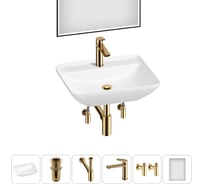 Набор Wellsee 6 в 1 Cute Twin S накладная раковина 55x42 см 20218973R