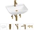 Набор Wellsee 5 в 1 Cute Twin S накладная раковина 55x42 см 20213384R 1