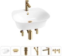 Набор Wellsee 6 в 1 Excellence Pro накладная/подвесная раковина 55x46 см 20217172R