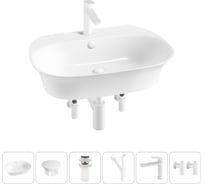 Набор Wellsee 6 в 1 Excellence Pro накладная/подвесная раковина 60x47 см 20217182R