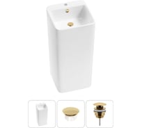 Набор Wellsee 3 в 1 Callipy Art напольная раковина 40x40x85 см 20217211R