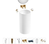 Набор Wellsee 6 в 1 Callipy Art напольная раковина 42x42x84 см 20218779R