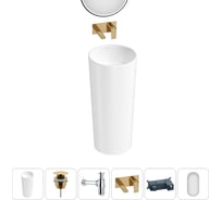 Набор Wellsee 5 в 1 Callipy Art напольная раковина 40x40x84 см 20218917R