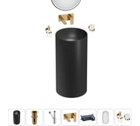 Набор Wellsee 6 в 1 Callipy Art напольная раковина 42x42x84 см 20218786R