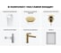 Набор Wellsee 6 в 1 Callipy Art напольная раковина 40x40x84,5 см 20218942R 11