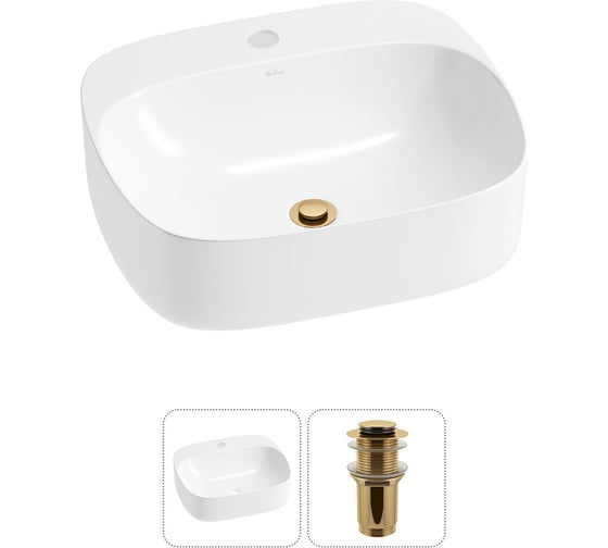 Набор Wellsee 2 в 1 Ideal накладная раковина 50x42 см 20214097R