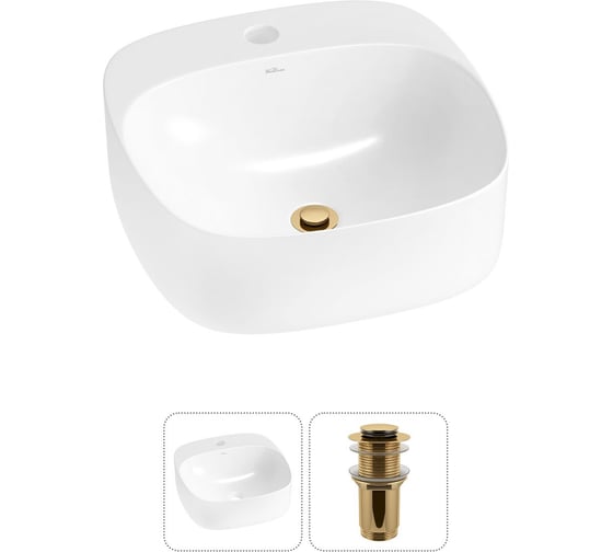 Набор Wellsee 2 в 1 Ideal накладная раковина 42x42 см 20214081R
